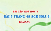 Bài 5 trang 48 SGK Hoá 9: Tính chất vật lí của kim loại